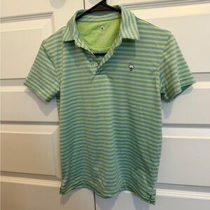 The Southern Shirt Company Green and Blue Striped Polo